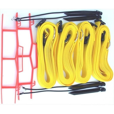 Home Court Home Court M819AYS 8 Meter Yellow 2-inch Adjustable Web Courtlines M819AYS